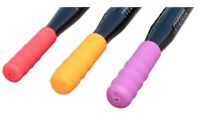Three Swift Cadet oar grips: red, orange, and purple