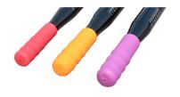 Swift oar grips: red, orange, and purple