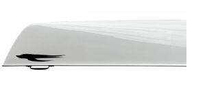Clear TPU bow protective wrap installed on a white coastal hull