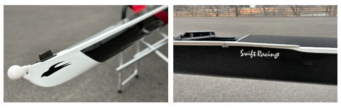 Chameleon paint examples on Swift bow and stern canvas decks